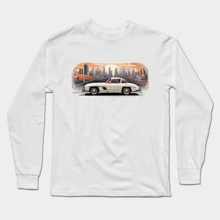 Classic Sport Car City View retro vintage design Long Sleeve T-Shirt